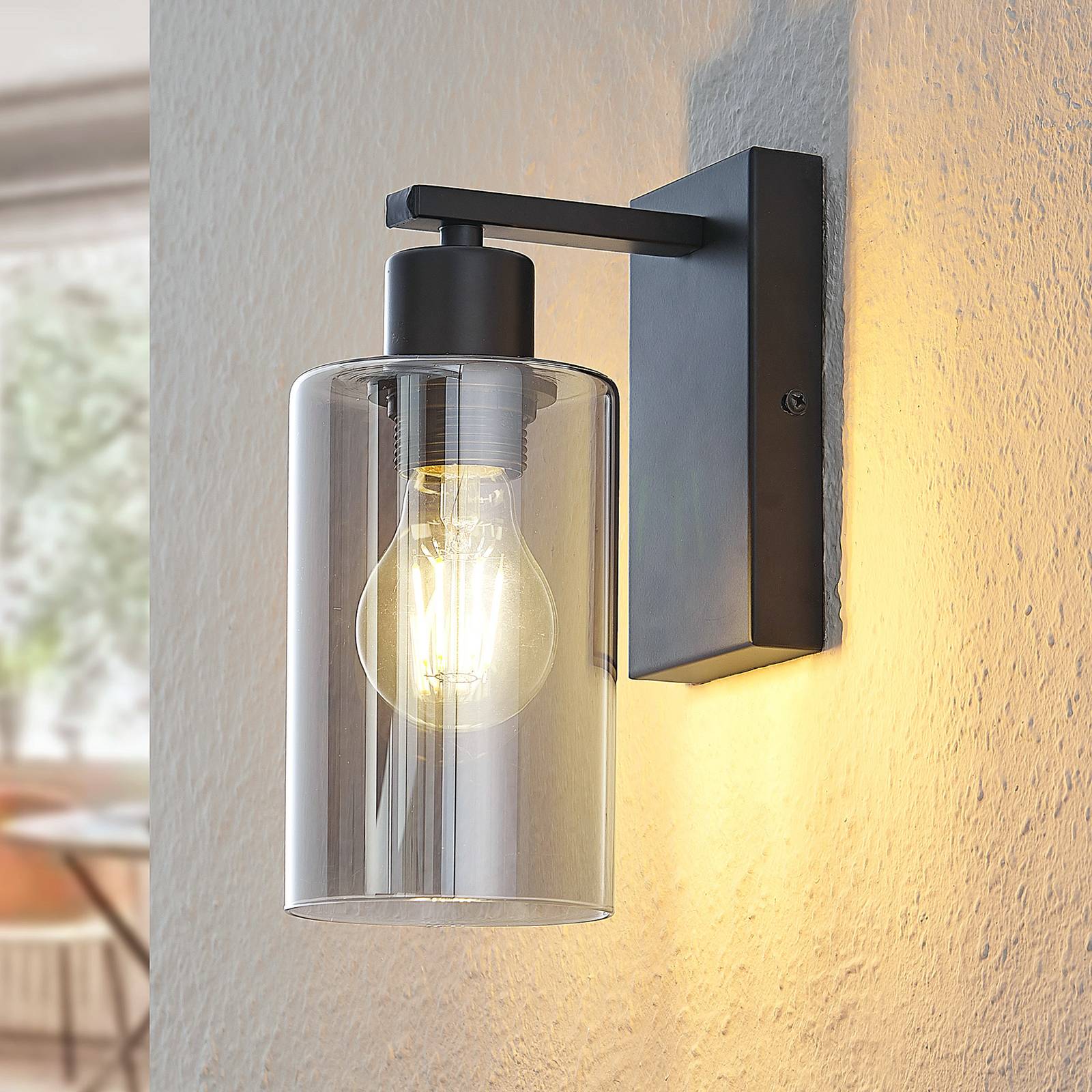 Applique LED Moderno Da Esterno L 240 Grigio, Con Sensore Crepuscolare Dimmerabile Steinel Ip44 Bianco Caldo 83614184
