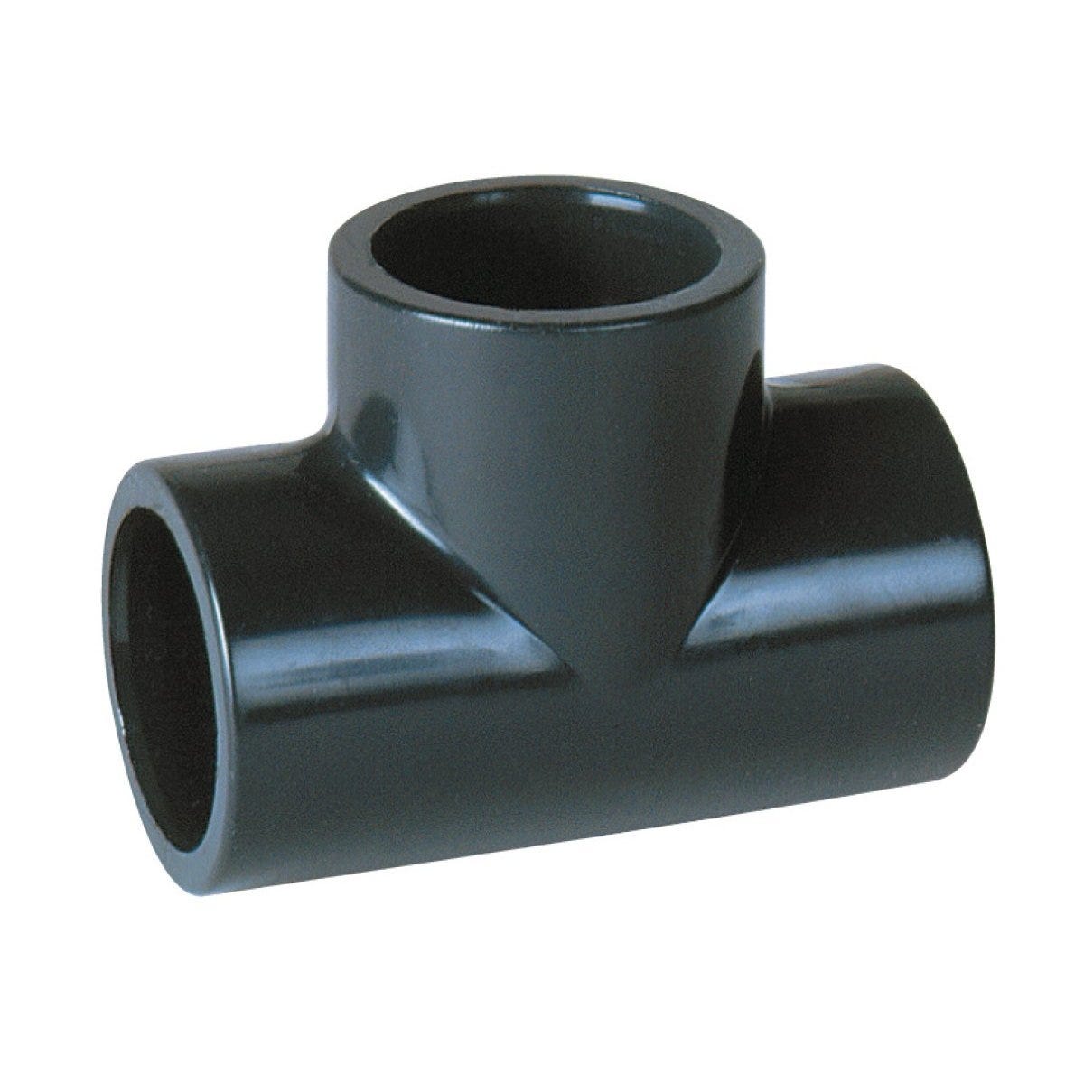 Té pvc pression - femelle / femelle - 90 degrés - diamètre 50 mm ...