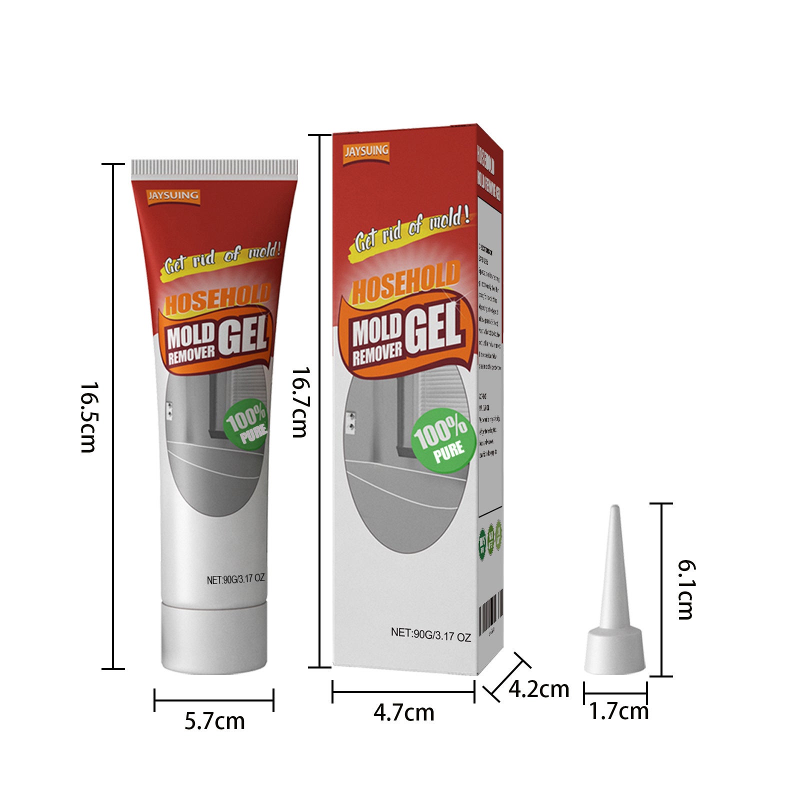 Gel anti-moisissure pour murs de salle de bain et de cuisine, nettoyant ménager anti-taches et anti-moisissure - 7