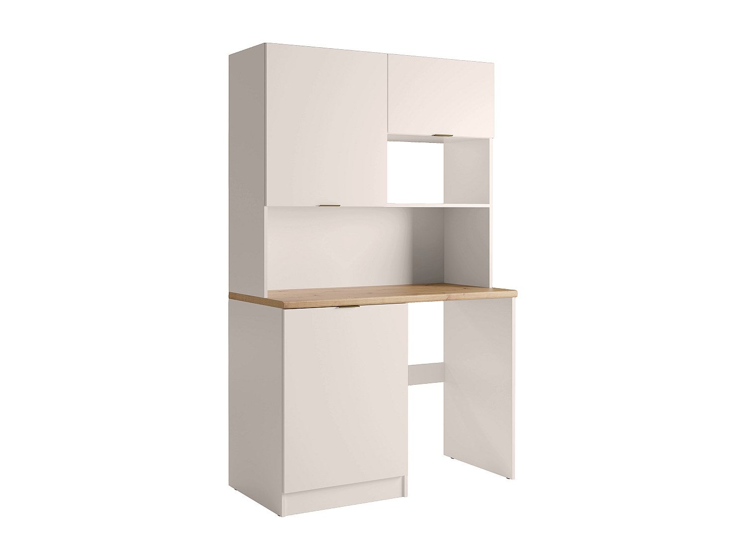Mobile multifunzione angolo cottura e lavanderia - Con piano di lavoro 120 cm - Beige e naturale - CARMEO - 3