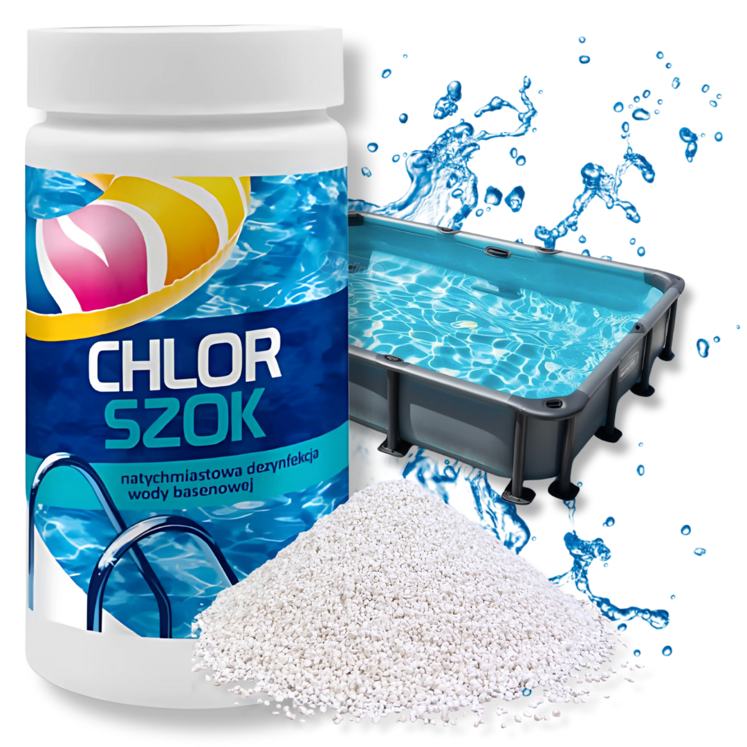 CHLOR SZOK DO BASENU JACUZZI SPA BASEN GAMIX GRANULAT 1KG CHEMIA BASENOWA