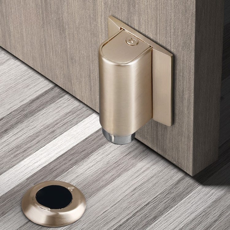 Butoir de porte magnétique sans perçage Or brossé - Une protection élégante pour votre porte - 2