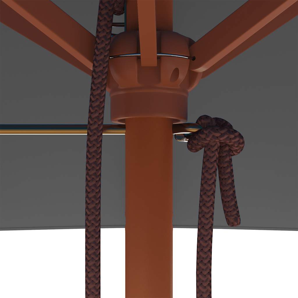 Maison Exclusive - Ombrellone da Esterni con Palo in Legno 150x200 cm Antracite - 9