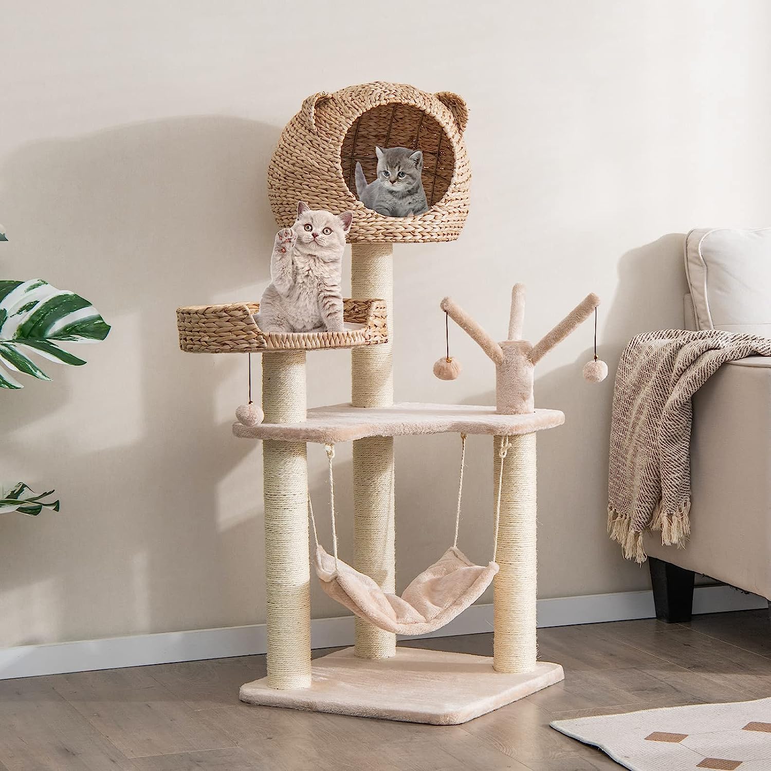 Arbre à Chat 121 CM à 5 Niveaux avec Boules - 2