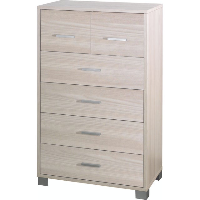 Mobile quadrante 6 cassetti h 112 cm colore Olmo Chiaro