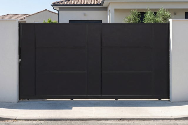 Portail coulissant acier 3,5m NALI H.180cm noir