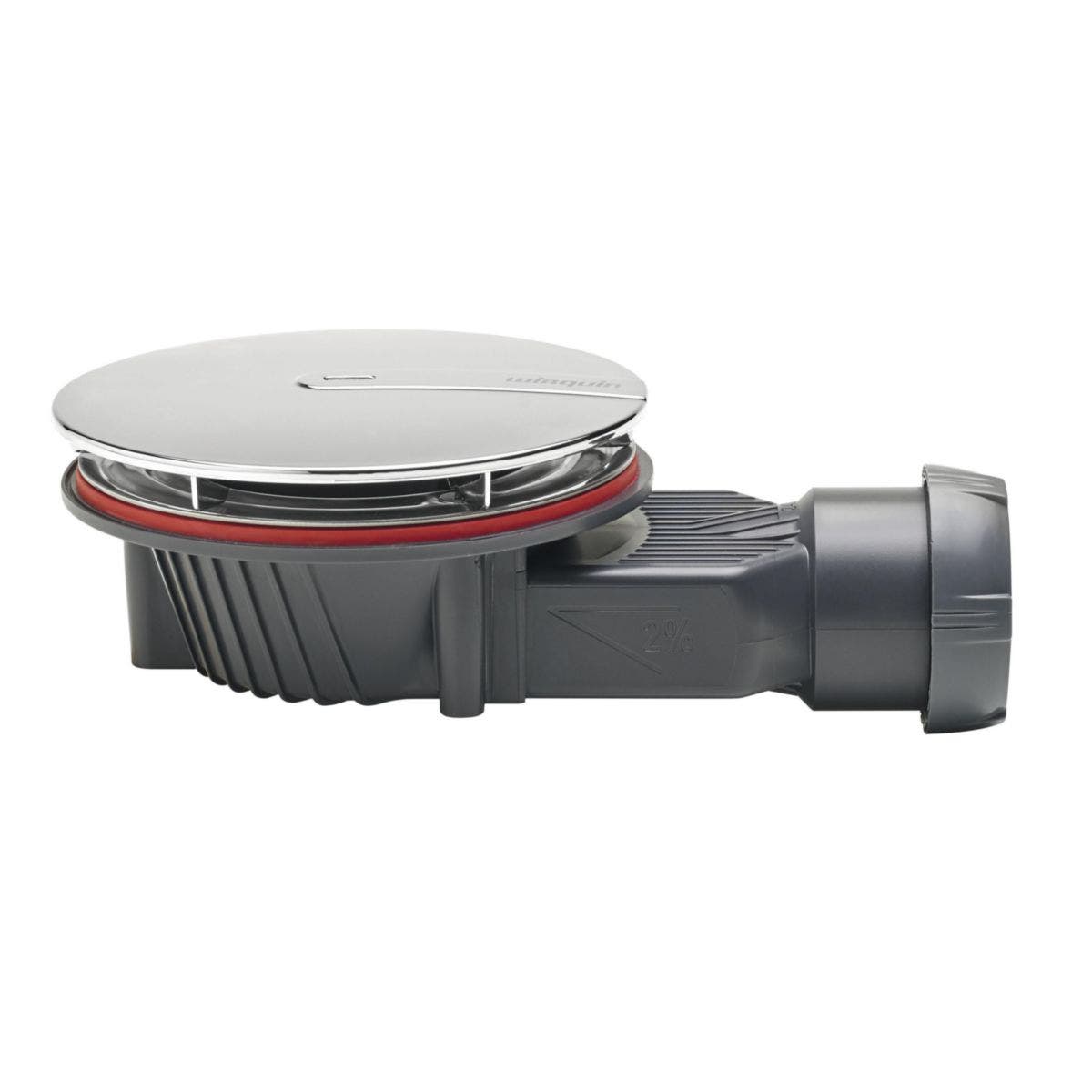 Bonde de douche extra-plate WIRQUIN Slim+ D90 dôme ABS chromé - 7