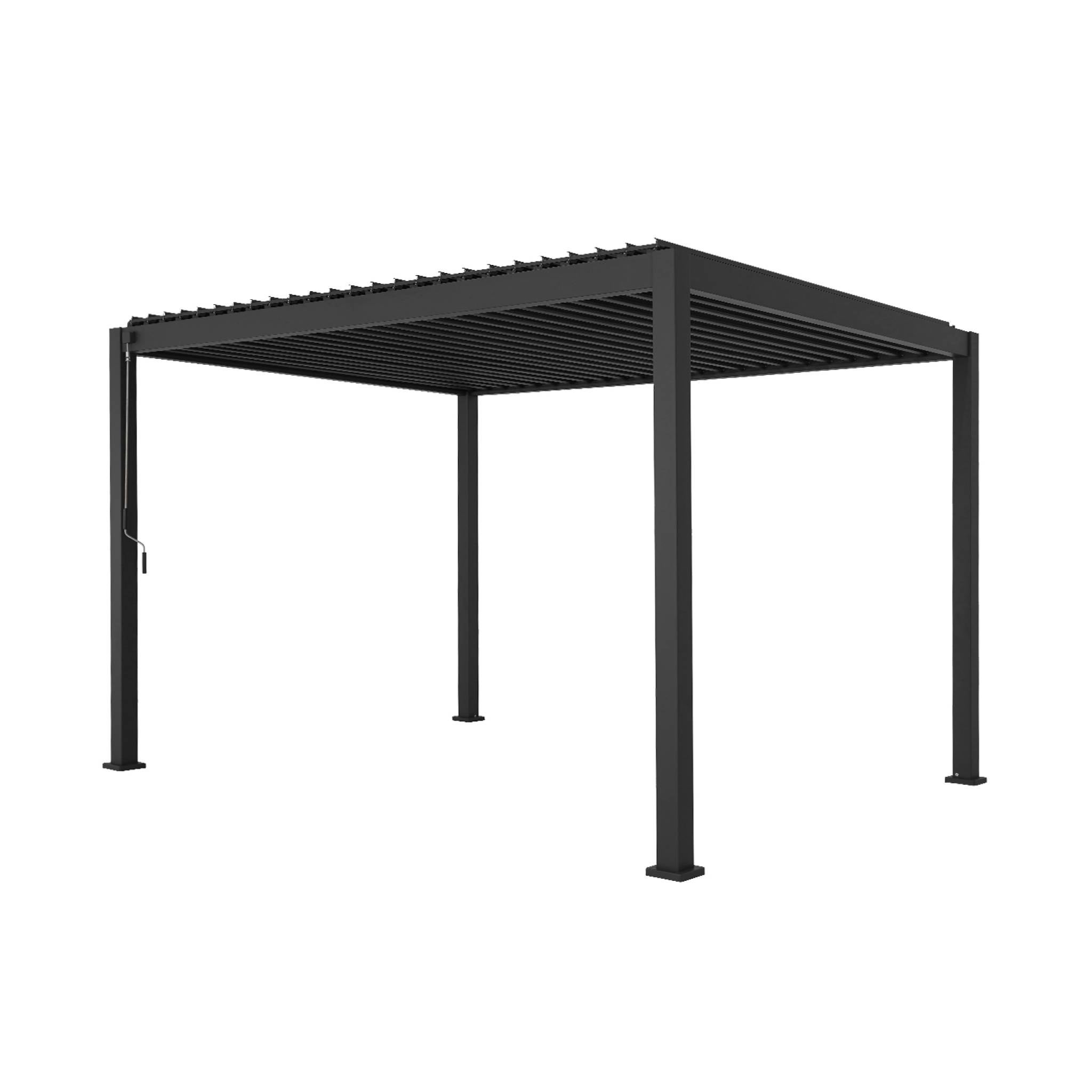 Pérgula bioclimática 3x4m com lâminas ajustáveis, Triomphe 3x4m, Antracite, 400x300x250 cm - 2