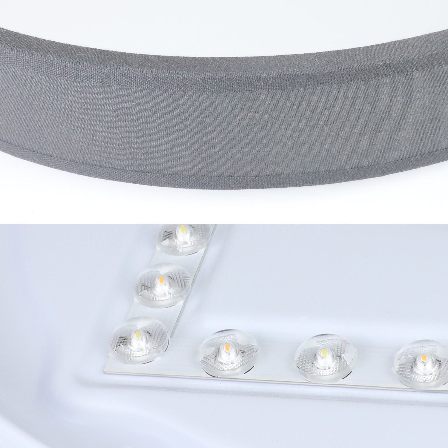 NETTLIFE Lámpara de Techo LED Gris 38W Redonda Moderna Regulable con Control Remoto Lámpara de Dormitorio con Pantalla de Tela Lámpara de para - 9