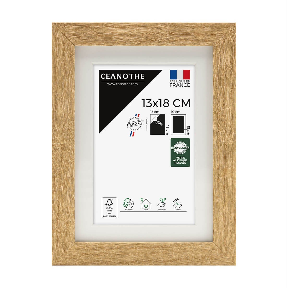 Cadre Photo Orné Or Vieilli 20x25 Cm - Avec Passe-partout 13x18 Cm, Verre Véritable - Présentation Table Ou Mur