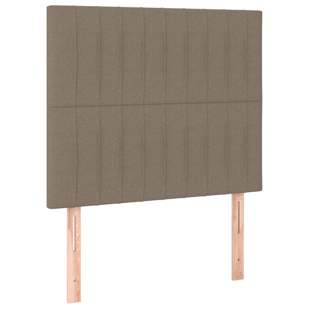 Cadre de lit sans matelas taupe 120 x 200 cm en tissu - 8