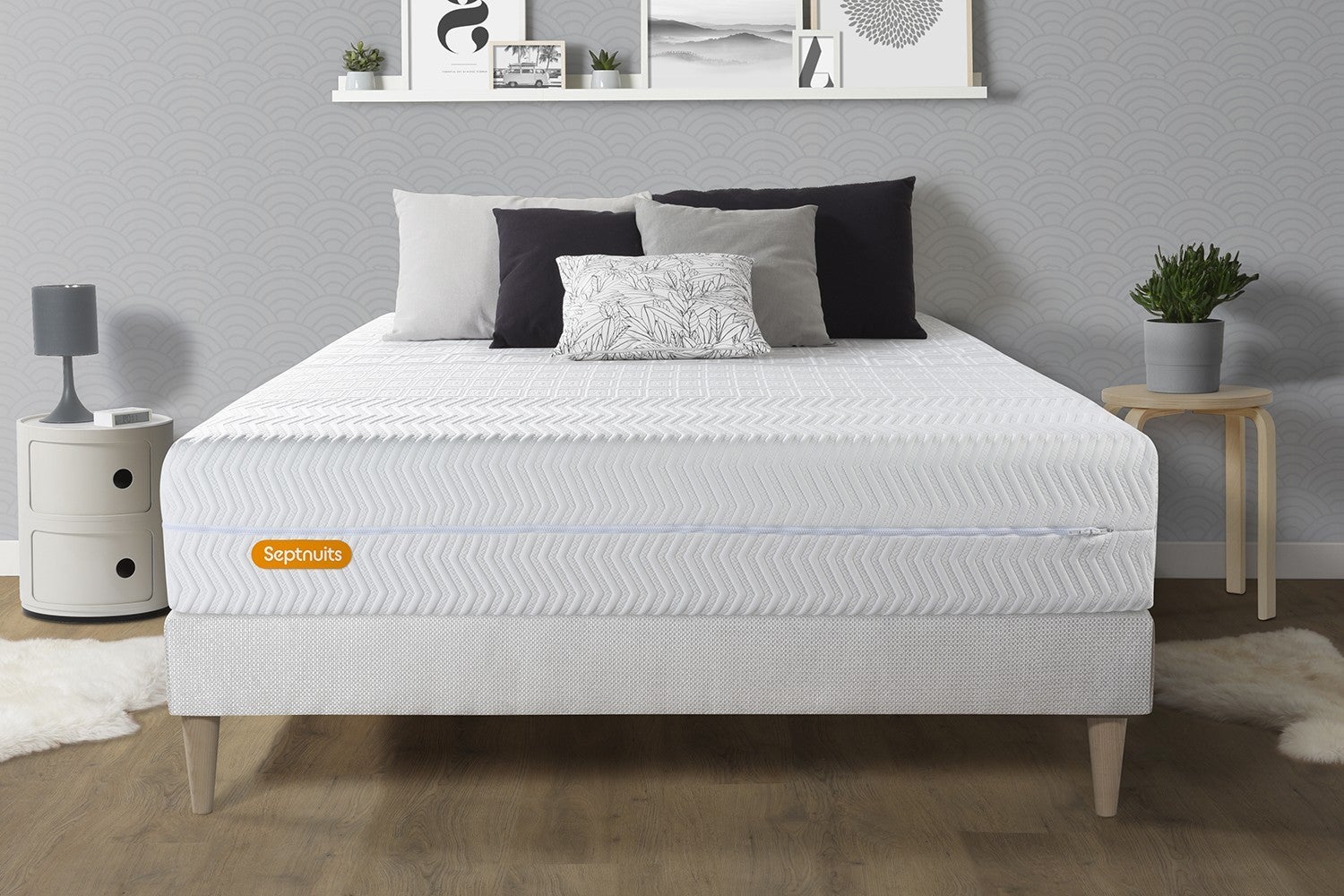 Matelas Hybride 160 X 200 Cm Queen Size Ressorts Ensachés 7 Zones Et Memoire De Forme Ep 30cm Ilyros De Ysmee