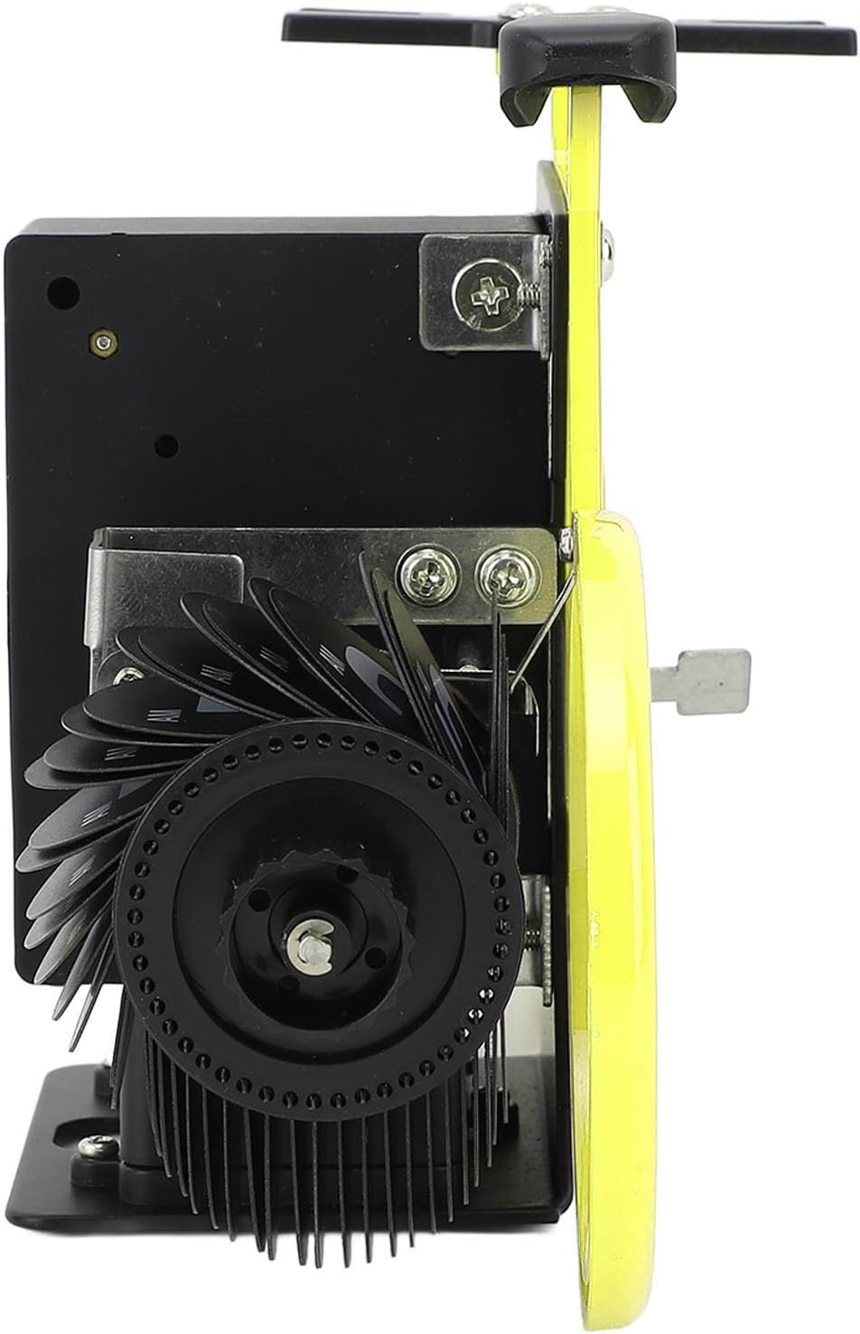 Horloge de table en forme de vélo, horloge à rotation automatique des pages, horloge décorative rétro, horloge à rotation simple des pages (jaune) - 9