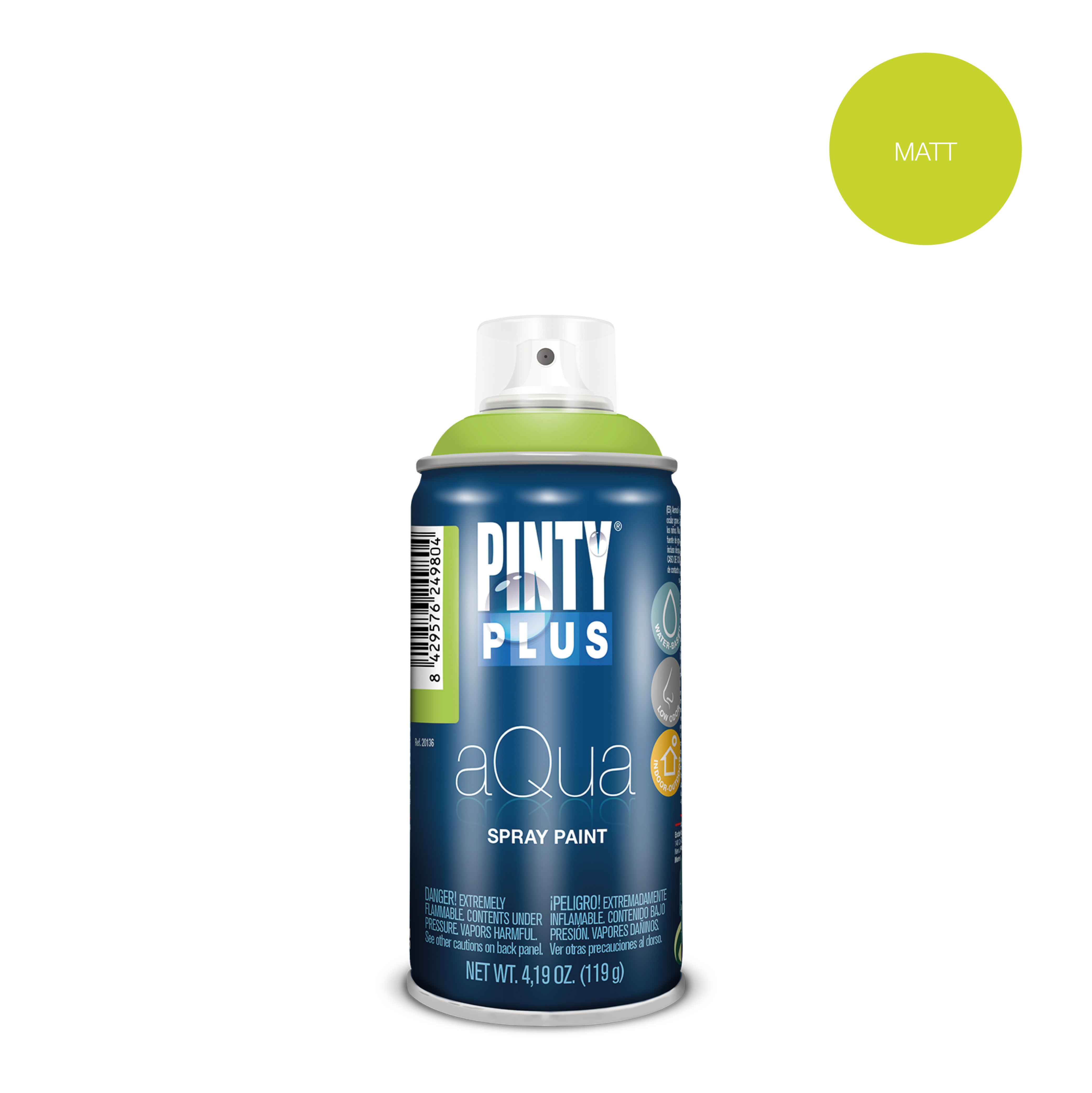 PintyPlus Aqua farba wodna dekoracyjna w spray 0.15L zielony soczysty