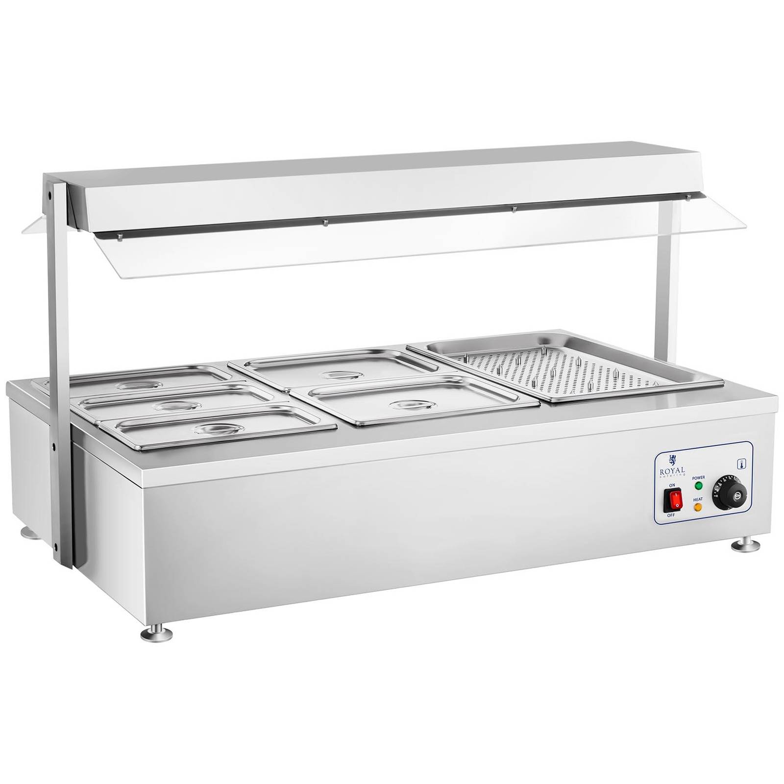 Bain Marie Elettrico - Scaldacibo A Bagnomaria Con 3 Vassoi | Per Buffet E Feste | Temperatura Regolabile - Foto 11
