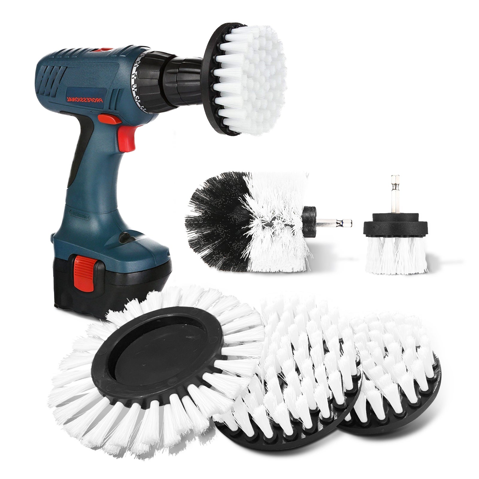 Set 20 Spazzole Per Trapano - Morbide E Dure, Per Pulizia Cucina, Bagno, Auto - Foto 7