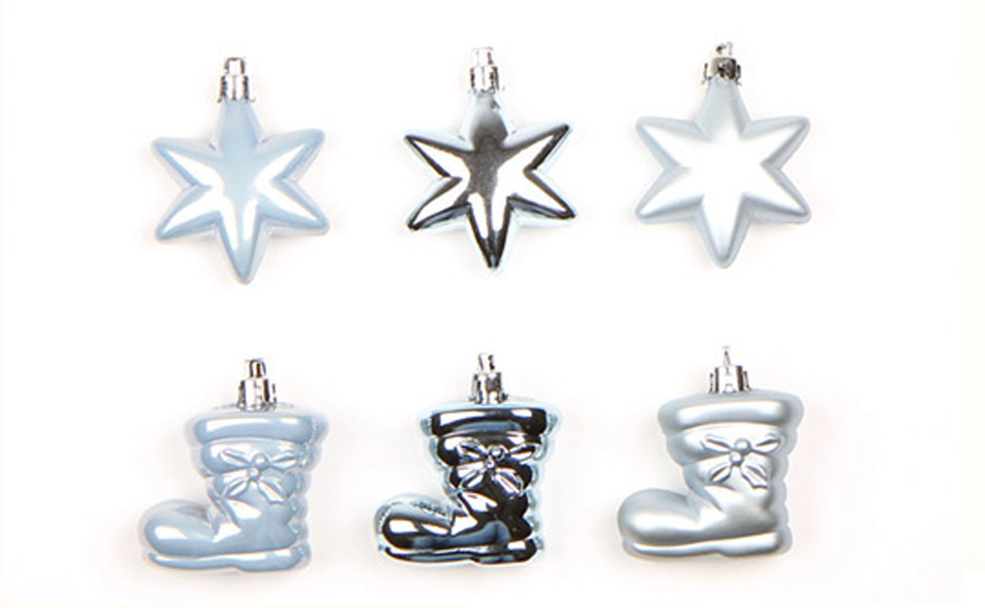 Christmas Concepts Pack 5 Boules Sapin Noël 100mm - Blanches Irisées Scintillantes
