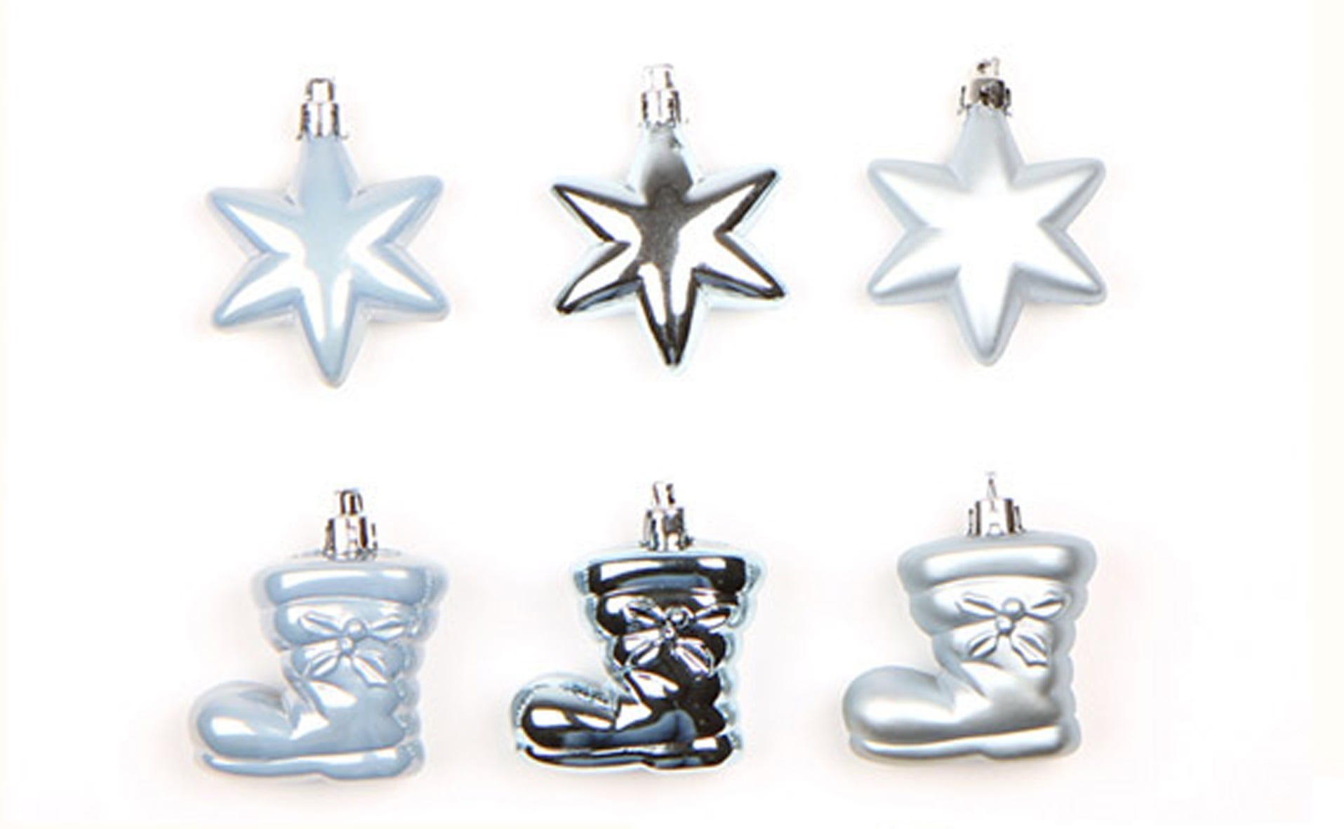 Christmas Concepts Pack 5 Boules Sapin Noël 100mm - Blanches Irisées Scintillantes