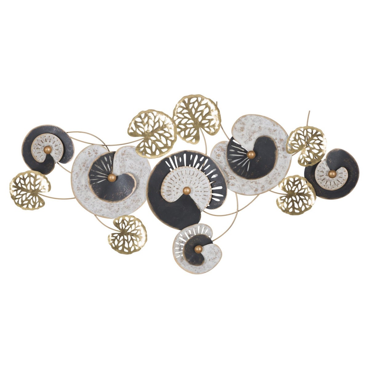 Metalowa Dekoracja 3D Kręgi 4, Metal, Wielokolorowy, Seven Design