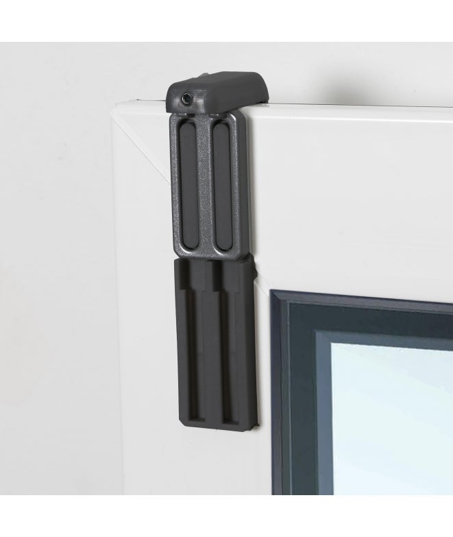 MADECOSTORE Lot de 2 de fixations sans percer à serrer pour store sur fenêtre avec aération - Blanc - 5