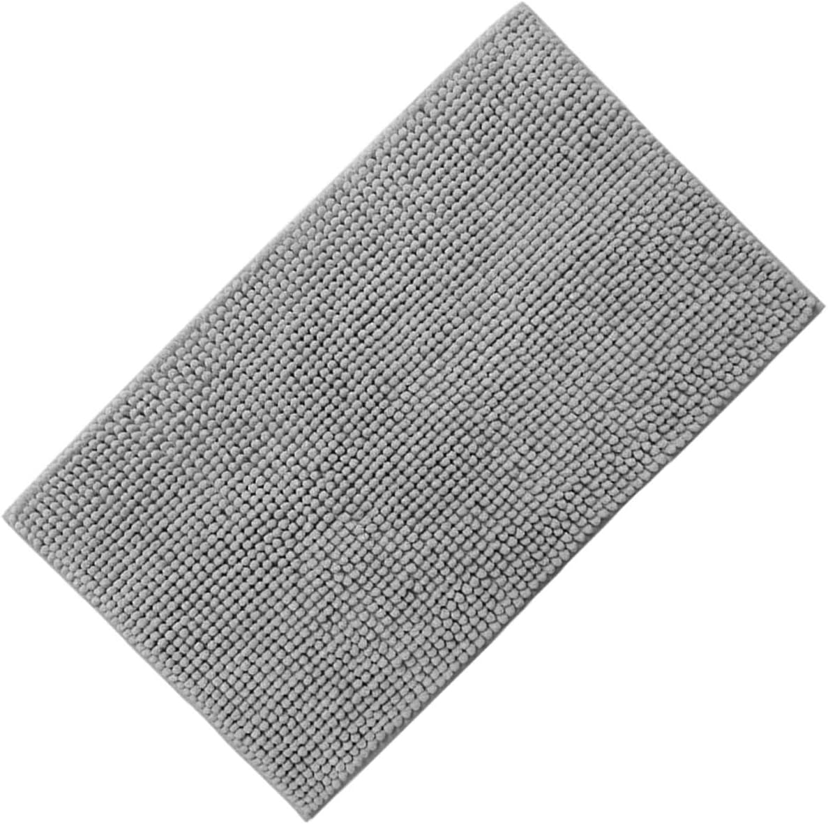 Gruba miękka mata łazienkowa, antypoślizgowy, chłonny dywanik łazienkowy, szary, 40 x 60 cm