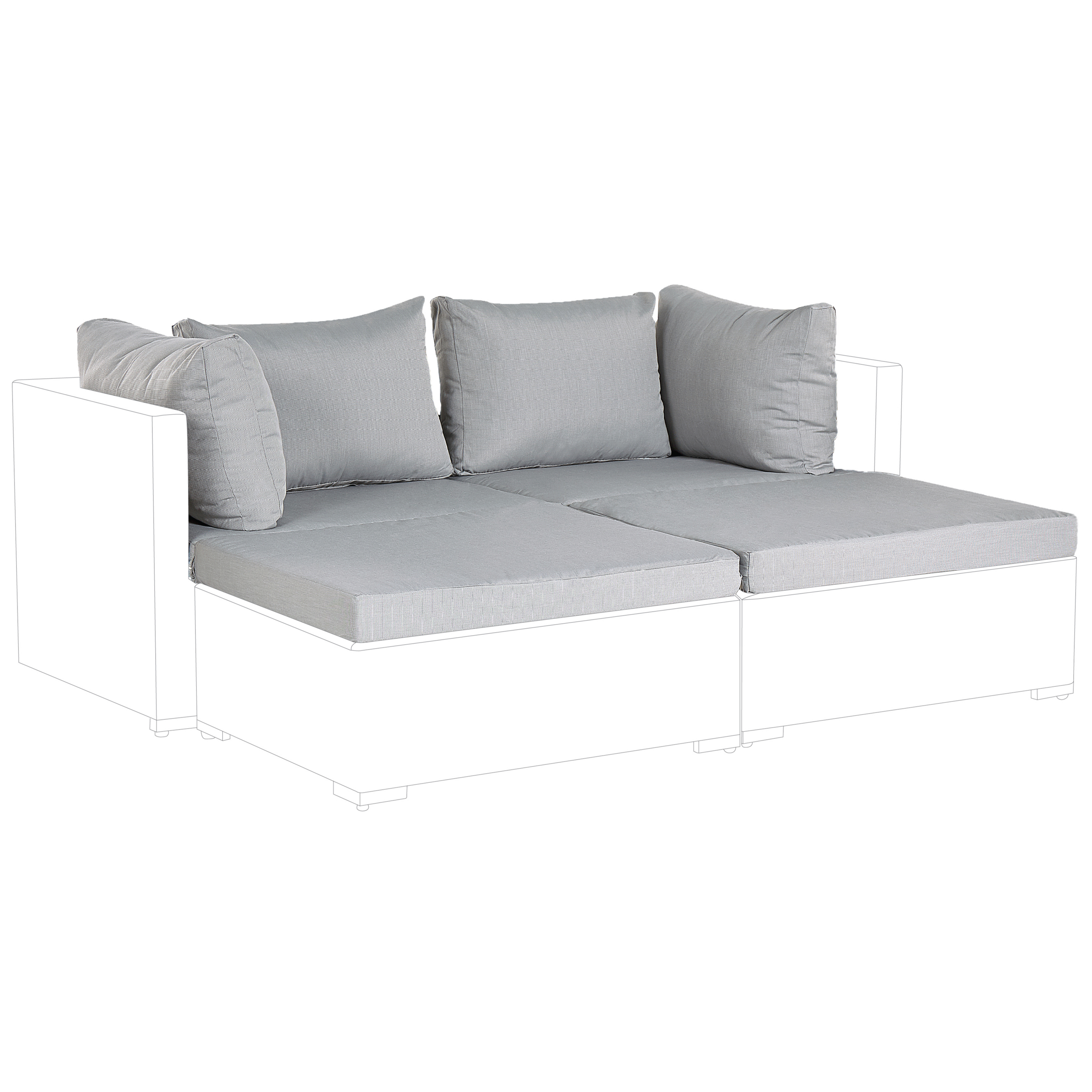 Cuscini per pallet da esterno Nero Naylim Opaco Seduta 120x80x20