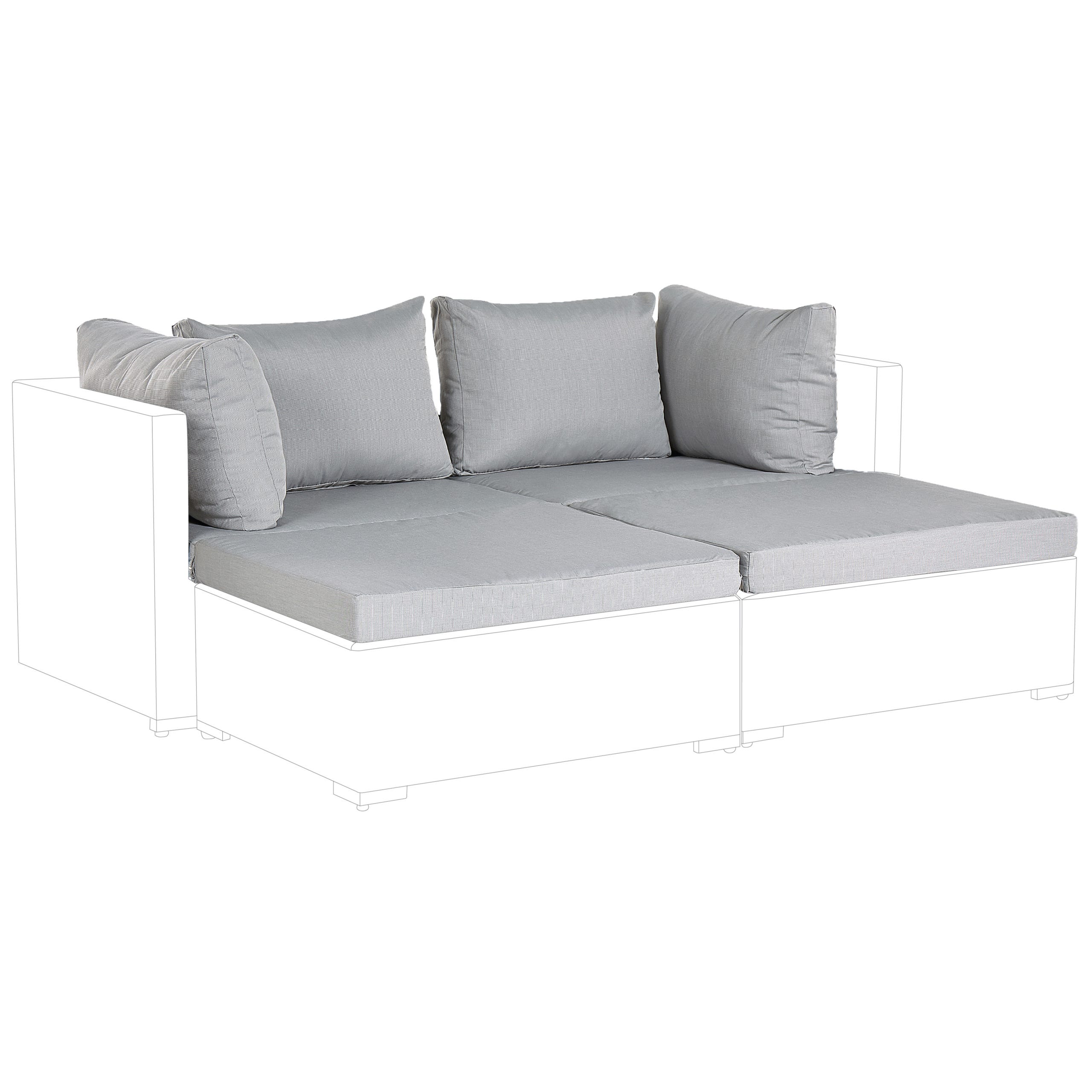 Cuscini per pallet da esterno Nero Naylim Opaco Seduta 120x80x20 Cuscini per pallet da esterno Nero Naylim Opaco Seduta 120x80x20