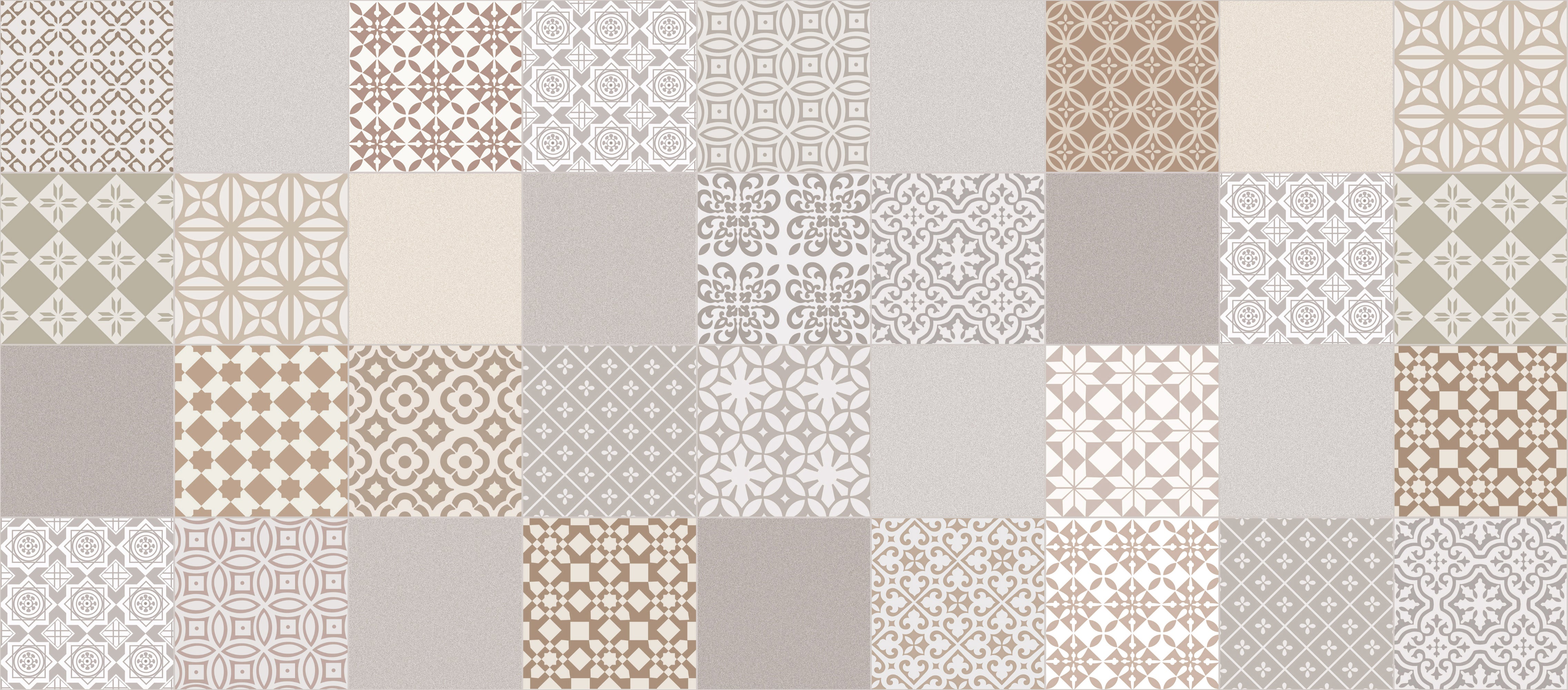 Tapis antidérapant en vinyle Rossana sand 66x150 cm - PVC imprimé, lavable, ignifuge, pour le salon ou la cuisine, style hydraulique - 4