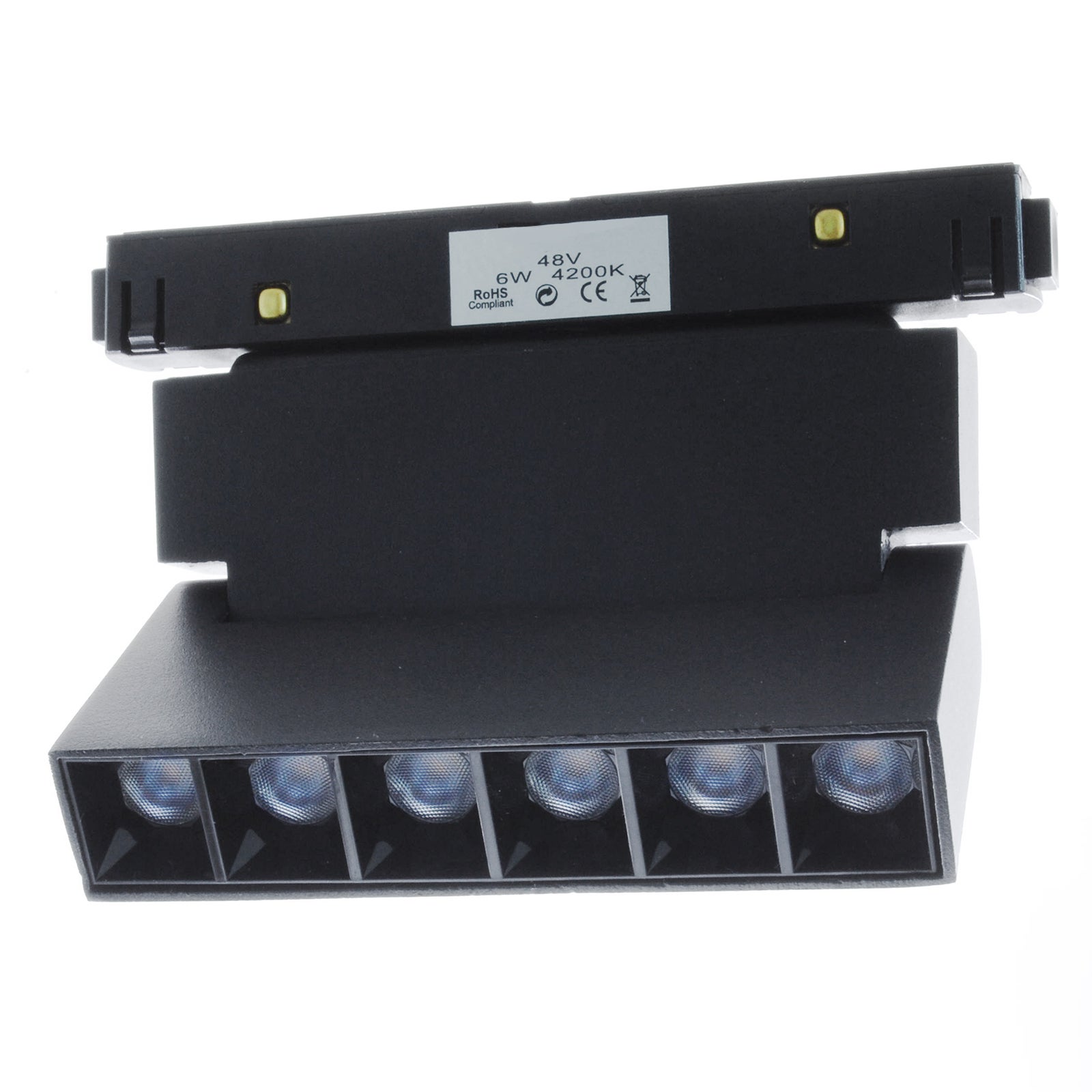 Spot LED sur rail 6W 180 degrés rail magnétique barre orientable 48V vitrines magasin lumière dimmable CCT 3000K 4000K 6400K - 5