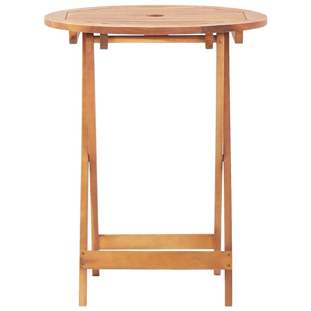 Table pliable de jardin 60x75 cm Bois d'acacia massif - 3