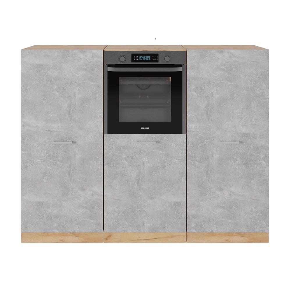 Vicco Blok kuchenny R-Line, Beton/złoty dąb, 180 cm bez blatu roboczego
