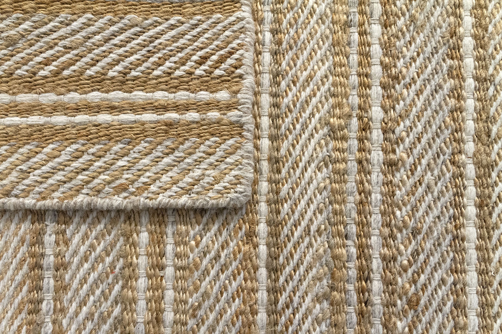 Hamid - OLIVIA BIANCO 150x80cm - Tappeto decorativo in juta per camera da letto, ingresso, piedi del letto - 4