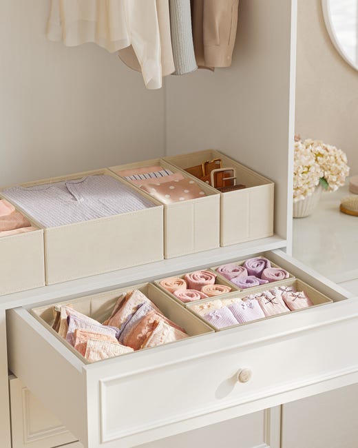 Organizer Per Cassetto Lingerie Pieghevole - 2 Set Divisori Per Reggiseni, Calze, Intimo - Foto 12