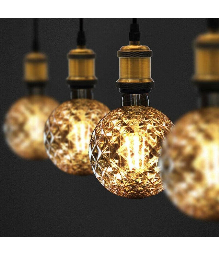 Trade Shop - Lampadina Filamento Sfera Ambra E27 4w Stile Vintage Retro Luce Decorativa Td-oc - - 2