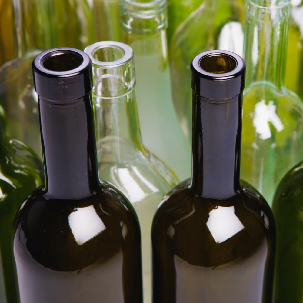 40 Bottiglie Bordolesi Vuote In Vetro Scuro UVAG 750 Ml – Per Vino Rosso, Bianco E Rosato, Made In Italy