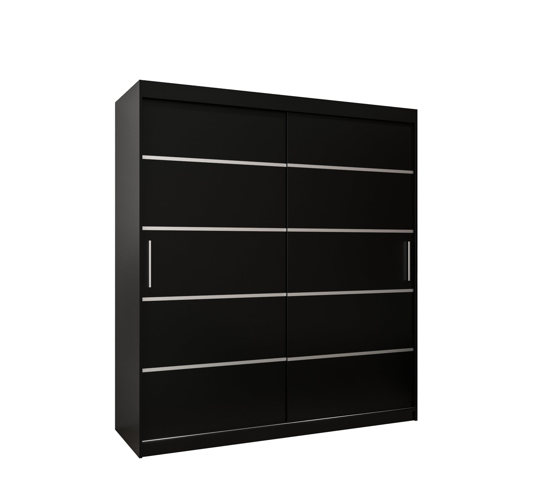 Szafa przesuwna garderoba Verona 1 180 x 62 x 200 cm Czarny + Czarny - Abiks Meble