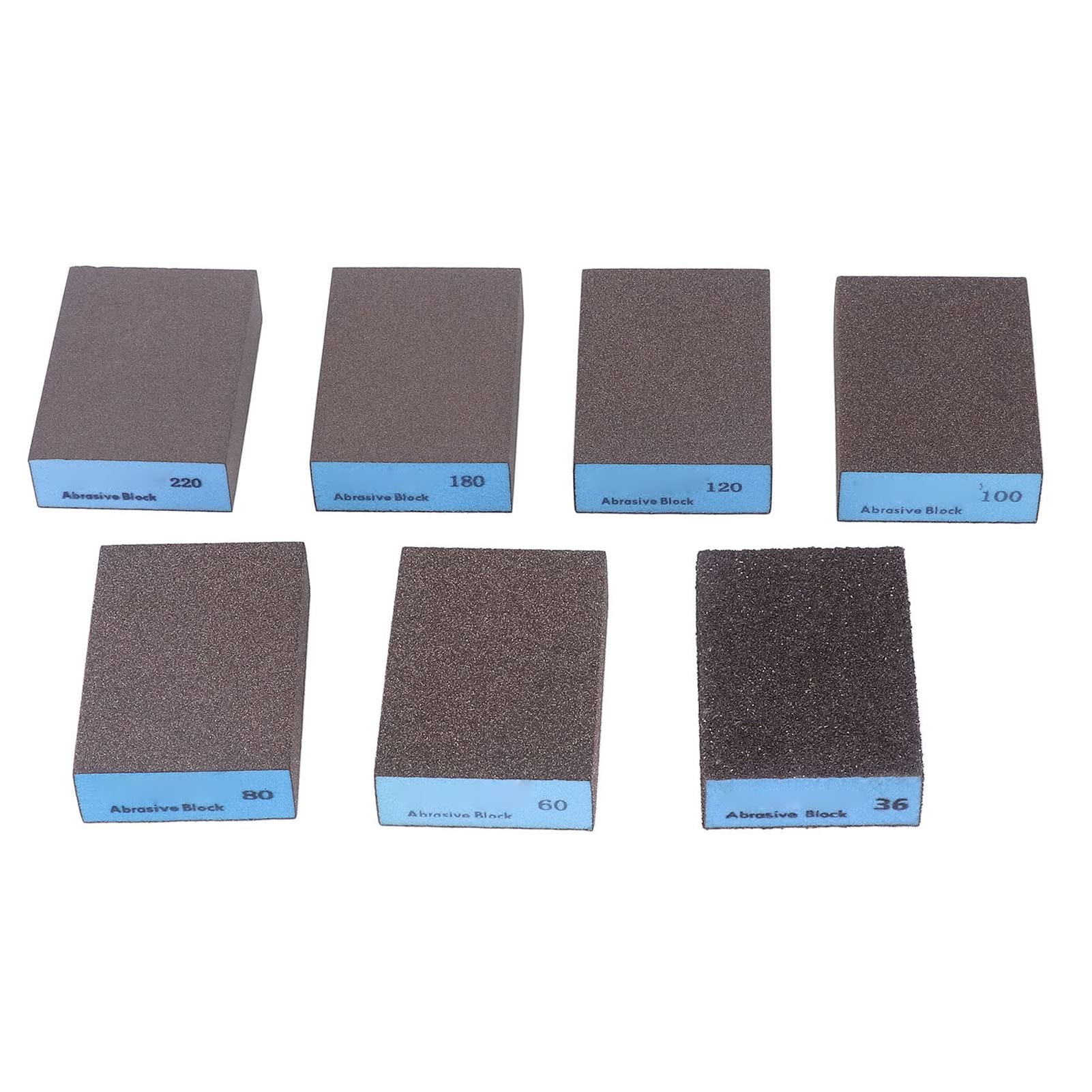 Kit De 7 Esponjas Para Lijar Grano 36 220 Para Lijadora Secahúmeda 