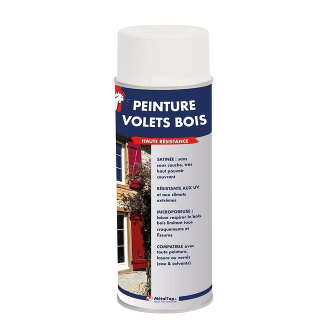 Peinture Volets Bois Metaltop Brun Chocolat RAL 8017 Bombe peinture-volets-bois-metaltop-brun-chocolat-ral-8017-bombe