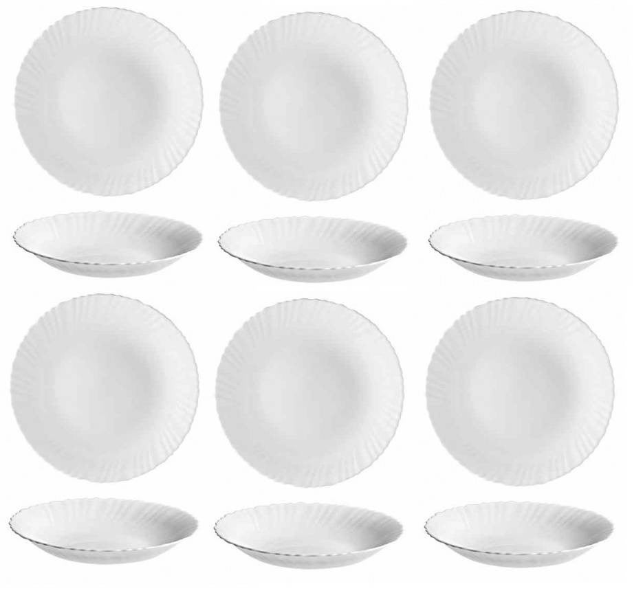 Acan Tradineur - Confezione da 6 Piatti Decorativi per Natale – Riutilizzabili - Fabbricato in Spagna - Capacità 500 ml - 20 x 2,5 cm - Color Oro