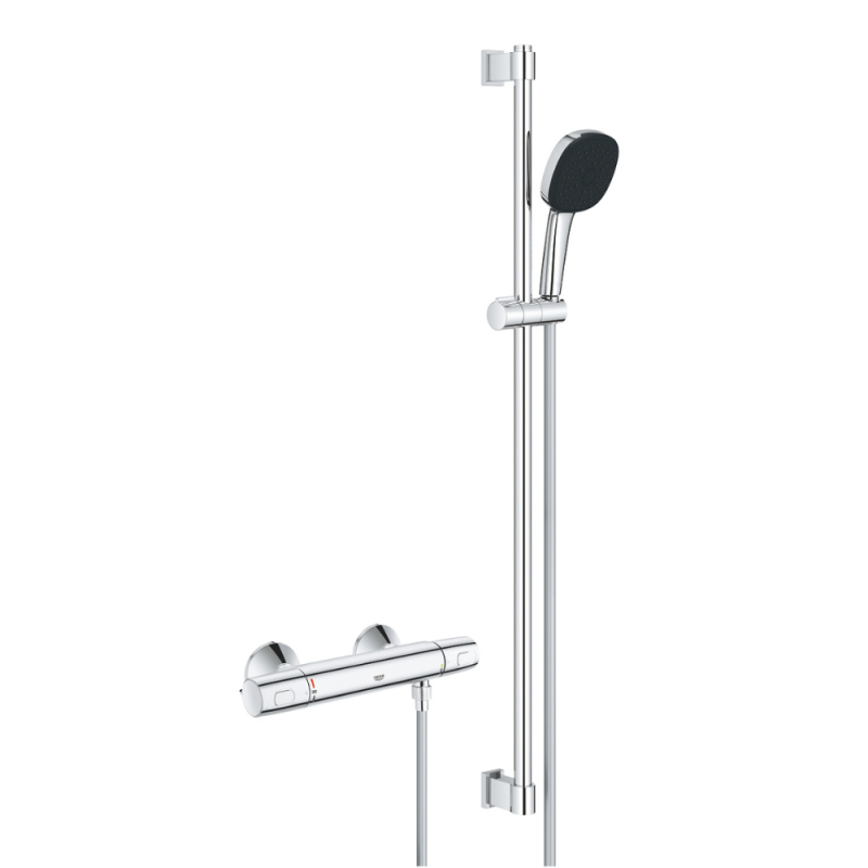 Baterie dus Grohe 34855003, Precision Trend, tip incastrare aparent, tip comanda dubla comanda, crom