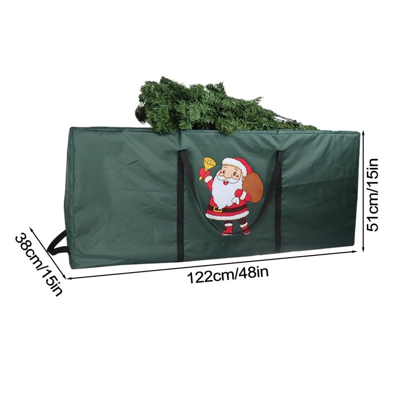 Sac de Rangement pour Arbre de Noël en Matériau Oxford Durable, Robuste, Contenant de Rangement de Noël 116x47x51 cm