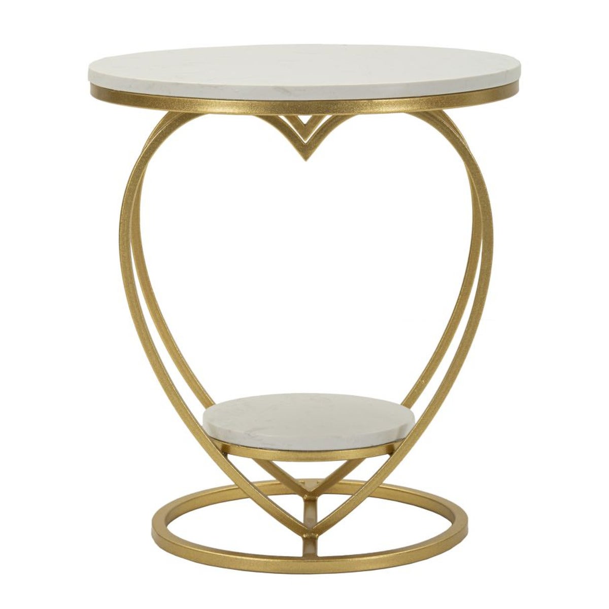 Stolik Kawowy Serce, Metal, Złoto, Seven Design