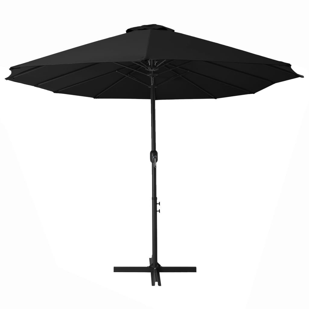 Parasol d'extérieur et poteau en aluminium 460x270 Noir - 5