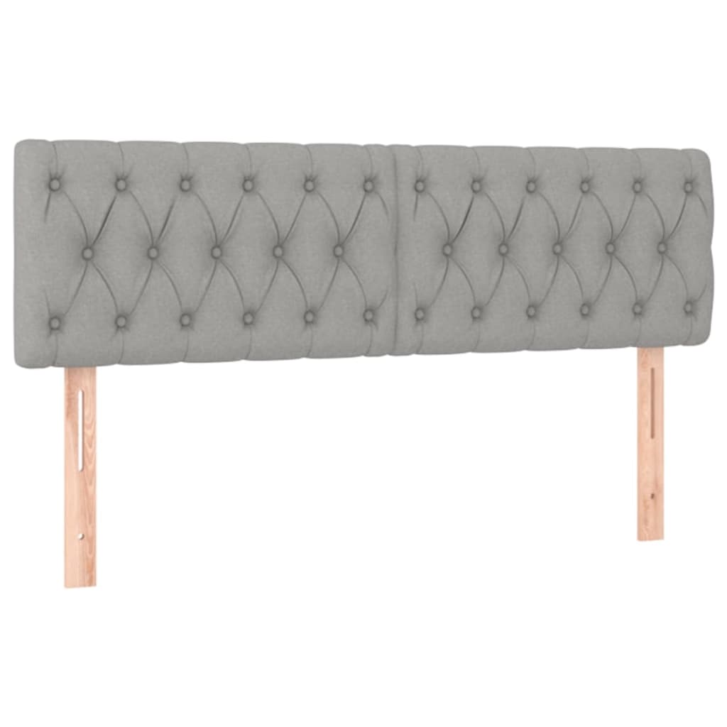 Sommier à lattes avec matelas, en tissu gris clair, pour la chambre, 140 × 200 cm - 6