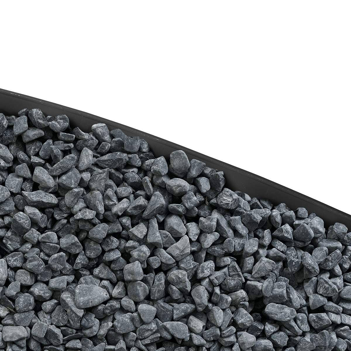 Bordure de jardin flexible noire - 4 cm x 10 mètres avec 30 piquets d'ancrage - 2