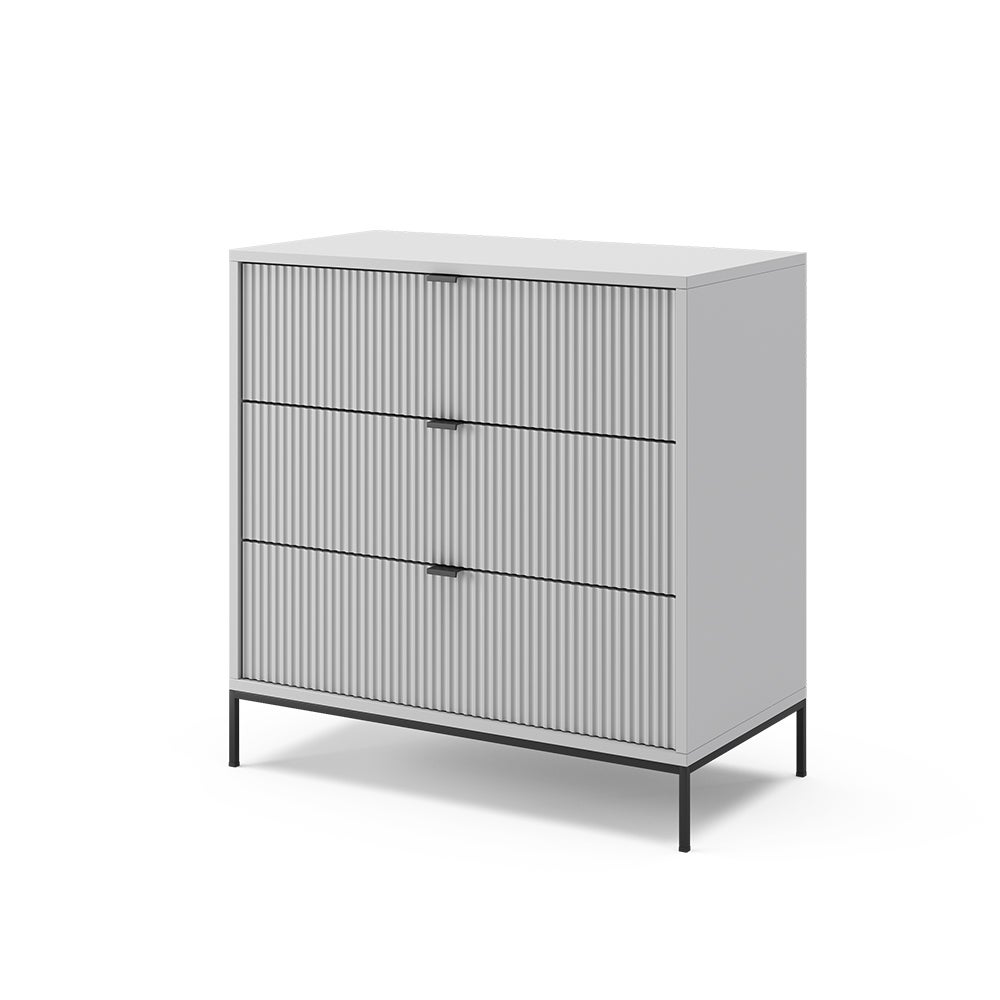 Vicco Kredens Eliza, Szary, 80 x 81.2 cm z 3 szufladami