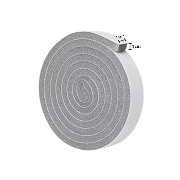 20 rolos de vedantes de isolamento térmico cinzentos 10 mm x 15 mm x 2 m Vedantes de portas e janelas à prova de choque e vento - 2
