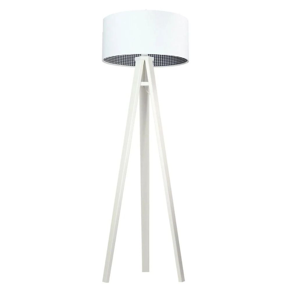 Lampa stojąca HOME 50 biała/pepitka/biała