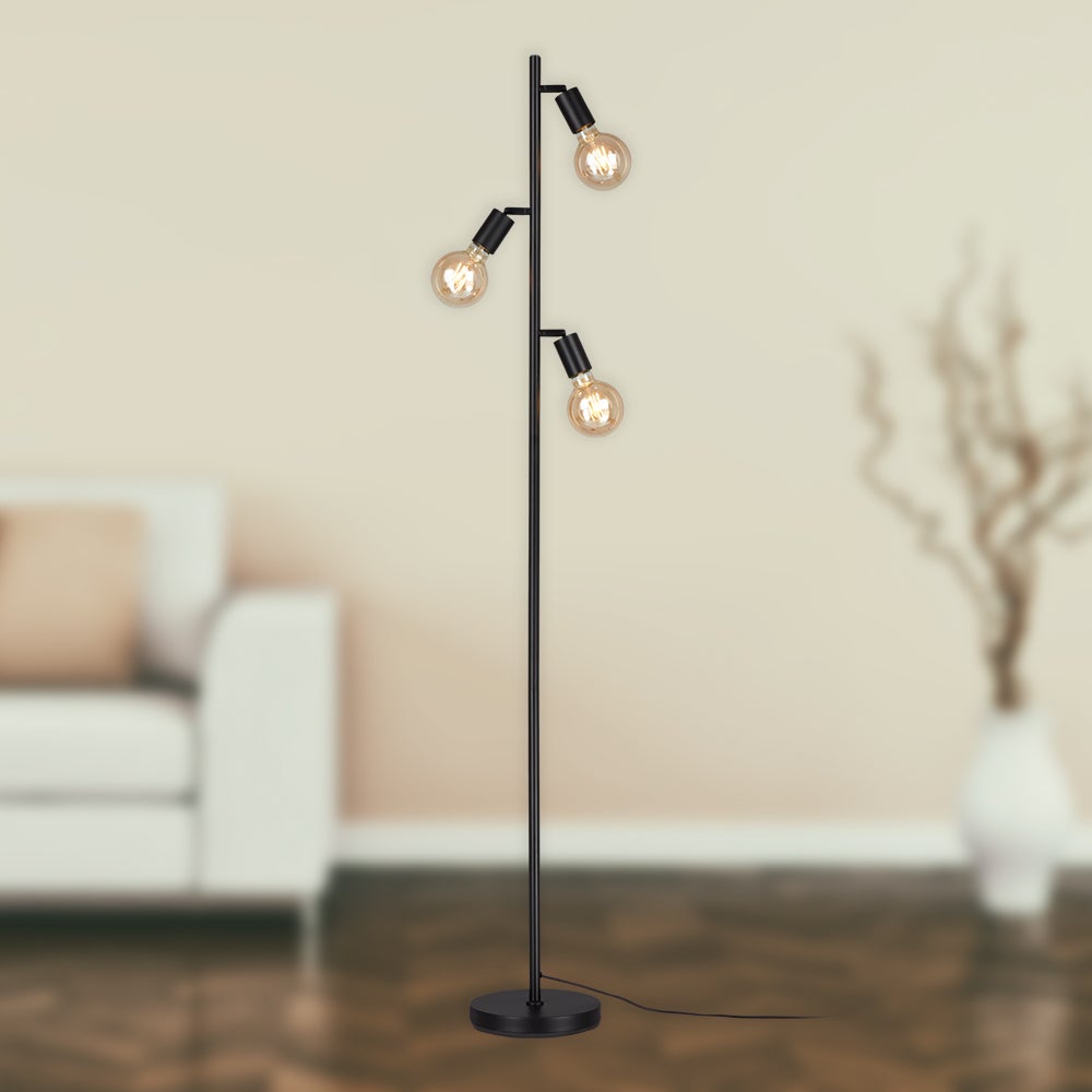 Briloner Lampadaire Sur Pied Avec Interrupteur à Câble – Design Moderne Coffee & Gris Clair, Douille E27 Max 10W, Idéal Salon Et Chambre