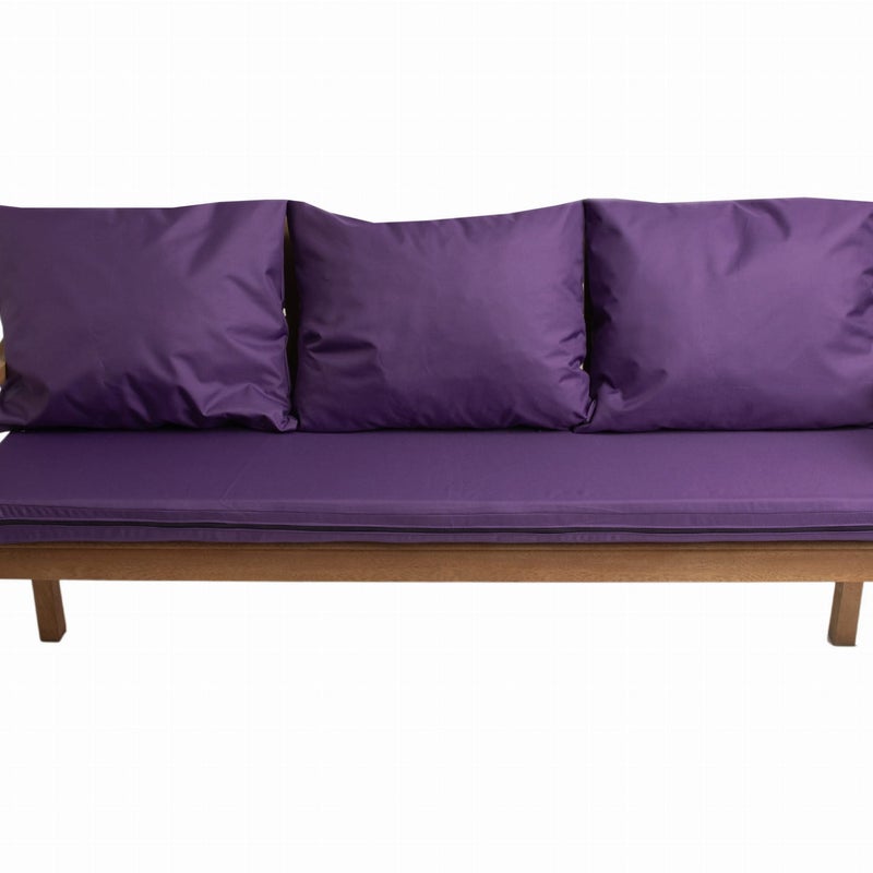 Poduszka ogrodowa na ławkę 150x50x7cm/3x50x56cm Poduszka na ławkę Fioletowa poduszka na meble ogrodowe Wygodne poduszki na sofę 3 osobową balkon